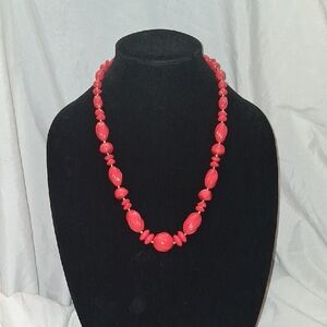 Chic Coral Beaded Necklace